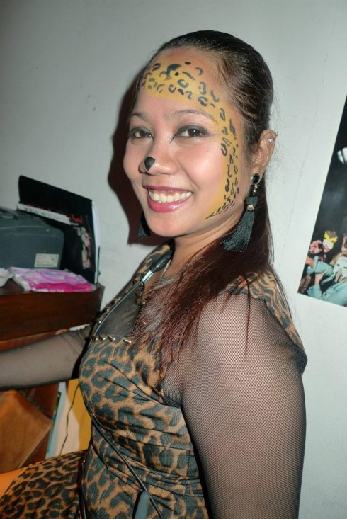 Another Leopard face painting design! SImple yet elegant! 