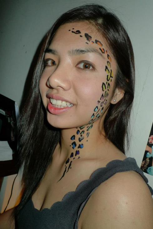 Our very own ombre Leopard design face painting! 